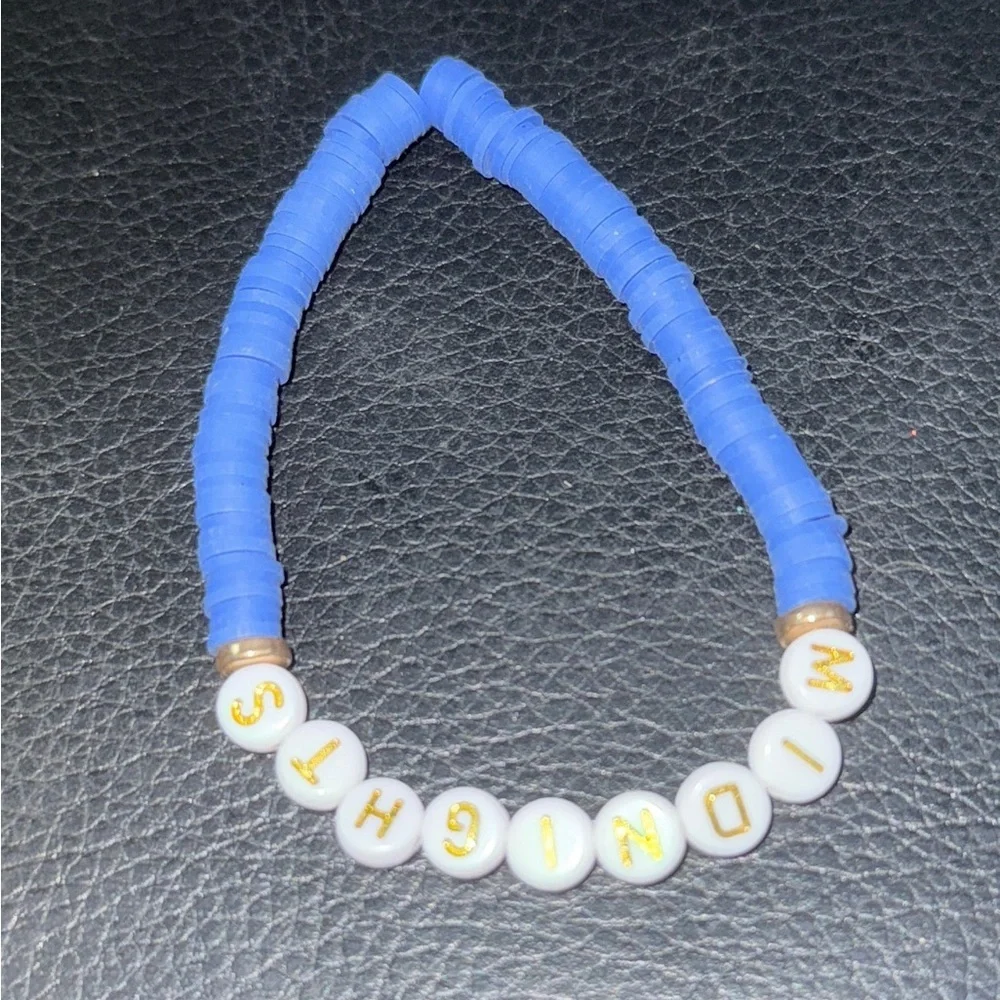 Blue and White Kids Beaded Bracelet 🌟
